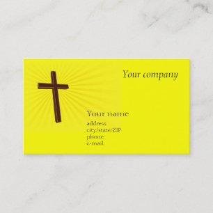 Tarjeta de visita cruzada cristiana