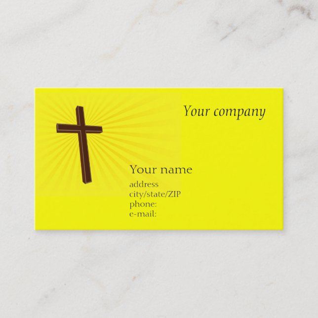 Tarjeta de visita cruzada cristiana (Anverso)