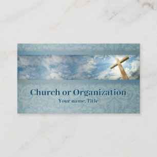 Tarjeta de visita cruzada cristiana-religiosa