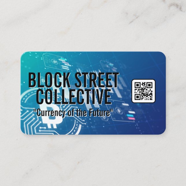 Tarjeta De Visita Crypto | Tecnología de Cadena de Bloques (Anverso)