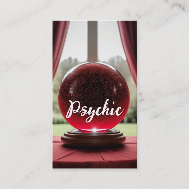 Tarjeta De Visita Crystal Ball Psychic (Anverso)