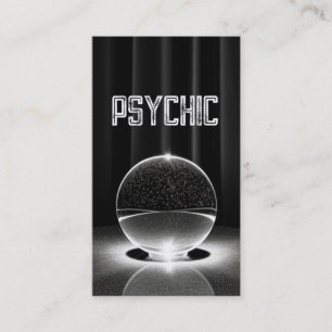 Tarjeta De Visita Crystal Ball Psychic Dark