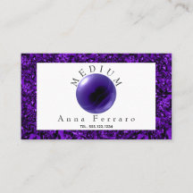 Crystal Ball púrpura y Amethyst Fortune Teling