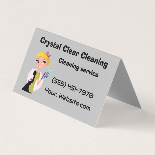 Tarjeta De Visita Crystal clear cleaning  (Anverso)