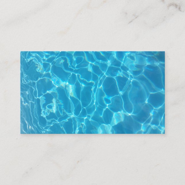 Tarjeta De Visita Crystal Clear Sky Blue Pool Water (Anverso)