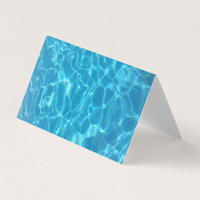 Tarjeta De Visita Crystal Clear Sky Blue Pool Water (Anverso)
