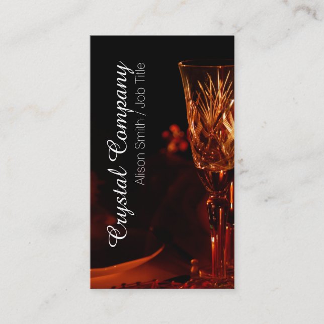 Tarjeta De Visita Crystal Company/Tableware Service (Anverso)