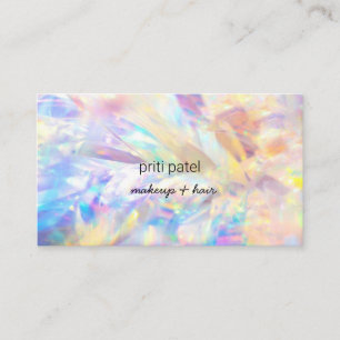 Tarjeta De Visita Crystal Holographic Makeup Hair Lash Nail Beauty