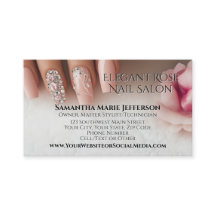 Crystal Rubor Moderno Elegante Manicure Nail Salon