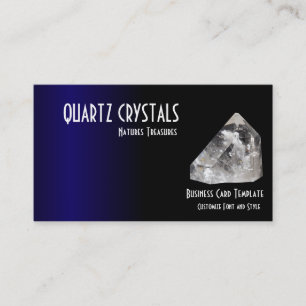 Tarjeta De Visita Crystals de curación azul Quartz