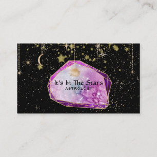 Tarjeta De Visita *~* Crystals Moon Cosmos Astrología Gold Stars