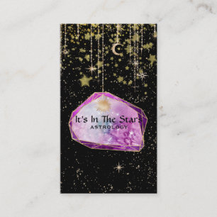 Tarjeta De Visita *~* Crystals Moon Gold Stars Cosmos Astrología