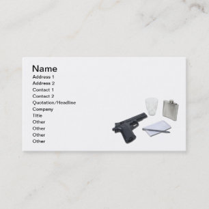 Tarjeta De Visita Cuaderno del frasco del arma