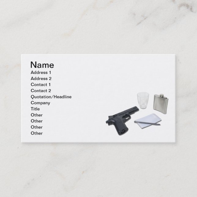 Tarjeta De Visita Cuaderno del frasco del arma (Anverso)