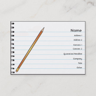 Tarjeta De Visita Cuaderno - rechoncho