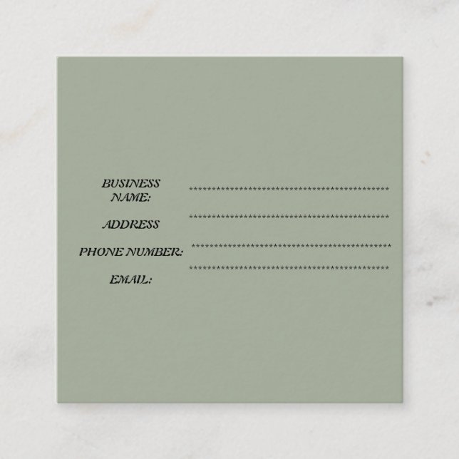 tarjeta de visita cuadrada (Anverso)