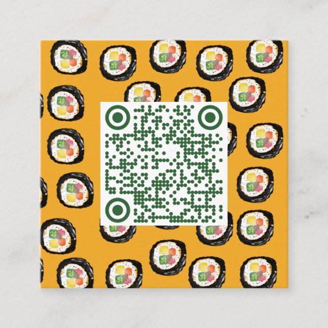 TARJETA DE VISITA CUADRADA 巻き寿司 (Anverso)