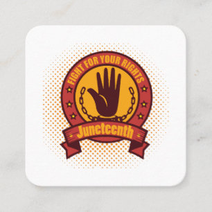 Tarjeta De Visita Cuadrada 12 de junio lucha por sus derechos