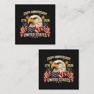 Tarjeta De Visita Cuadrada 250 Aniversario Estados Unidos 1776-2026