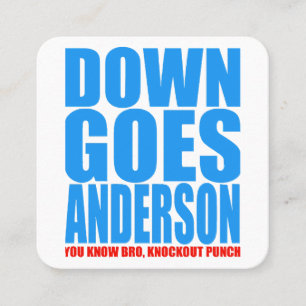 Tarjeta De Visita Cuadrada Abajo va Anderson
