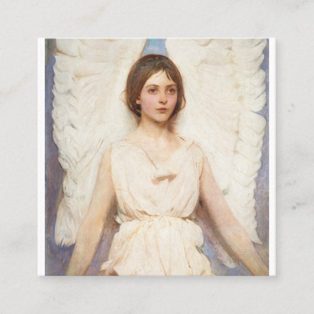 Tarjeta De Visita Cuadrada Abbott Handerson Thayer Angel 1921 (Anverso)