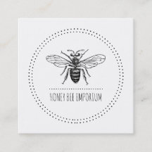 Abeja dibujada a mano en círculo
