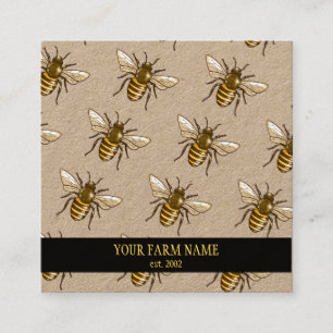 Tarjeta De Visita Cuadrada Abejas piaristas de la granja de la miel