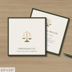 Tarjeta De Visita Cuadrada Abogado Superior de Derecho Abogado Legal