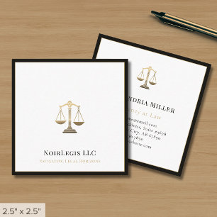 Tarjeta De Visita Cuadrada Abogado Superior de Derecho Abogado Legal