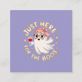 Tarjeta De Visita Cuadrada Acá para los abucheos - Famoso fantasma de Hallowe