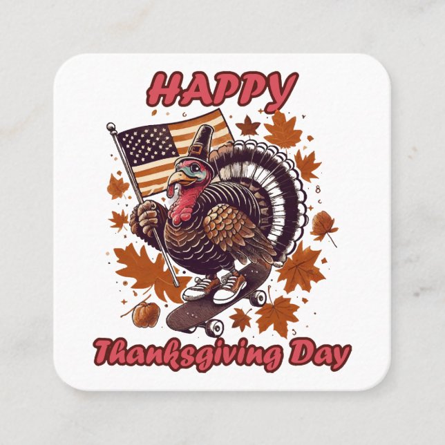 Tarjeta De Visita Cuadrada Acción de Gracias 2023 (Anverso)