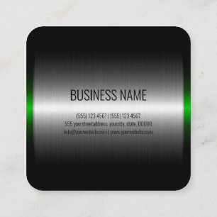 Tarjeta De Visita Cuadrada Acero inoxidable Metalizado look #2