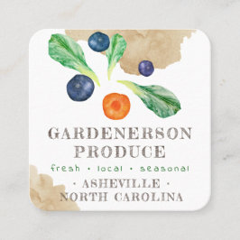 Tarjeta De Visita Cuadrada Acuarela de producción local Stand Square Business