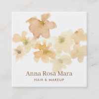 Acuarela floral del melocotón beige suavemente