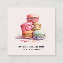 Acuarela Macarons Sweet Cake Social Icon QR CODE
