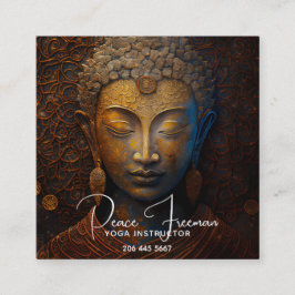 TARJETA DE VISITA CUADRADA ACUERDO DE PAZ | RETRATO DE MEDITACIÓN