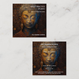 TARJETA DE VISITA CUADRADA ACUERDO DE PAZ | RETRATO DE MEDITACIÓN