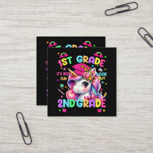 Tarjeta De Visita Cuadrada Adiós 1er Grado 2do Grado Aquí Voy