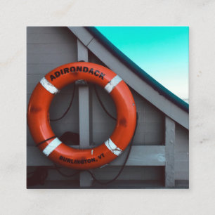 Tarjeta De Visita Cuadrada adirondack ferry lifesaver