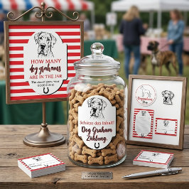 Tarjeta De Visita Cuadrada Adivina Cuántos Dog Grahams Dane Show Juego