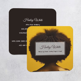Tarjeta De Visita Cuadrada Afro Hair