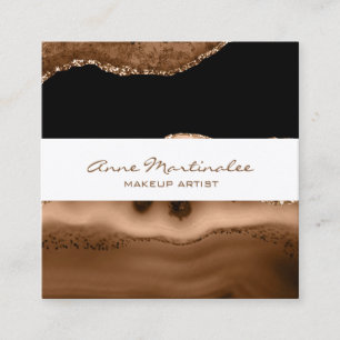 Tarjeta De Visita Cuadrada Agate Glitz Square Business Card