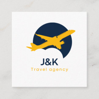 Tarjeta De Visita Cuadrada Agencia de Viajes