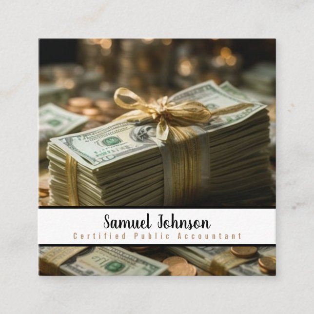 Tarjeta De Visita Cuadrada Agente de Bolsa de Mutual Funds Manager (Anverso)