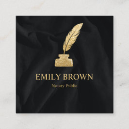 Tarjeta De Visita Cuadrada Agente de firma de préstamos de notario de muelle 