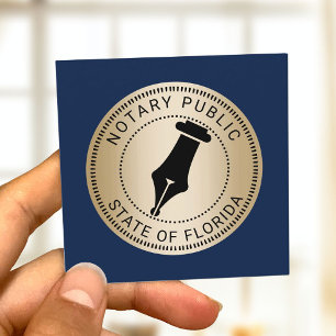 Tarjeta De Visita Cuadrada Agente de firma de préstamos notariales y notaria