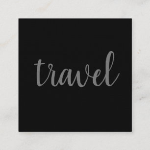 Tarjeta De Visita Cuadrada Agente de viajes ligeros Minimalistas y modernos d
