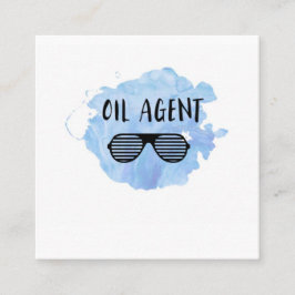 Tarjeta De Visita Cuadrada Agente del aceite