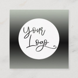 Tarjeta De Visita Cuadrada Agregar el color verde y negro del logotipo de su
