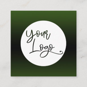 Tarjeta De Visita Cuadrada Agregar el logotipo de su Personalizado Bosque ver